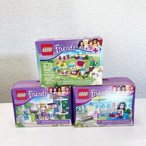 NEW Bundle 3 Lego Friends 41088 3430 3931 Puppy Training Bakery Pool Retired